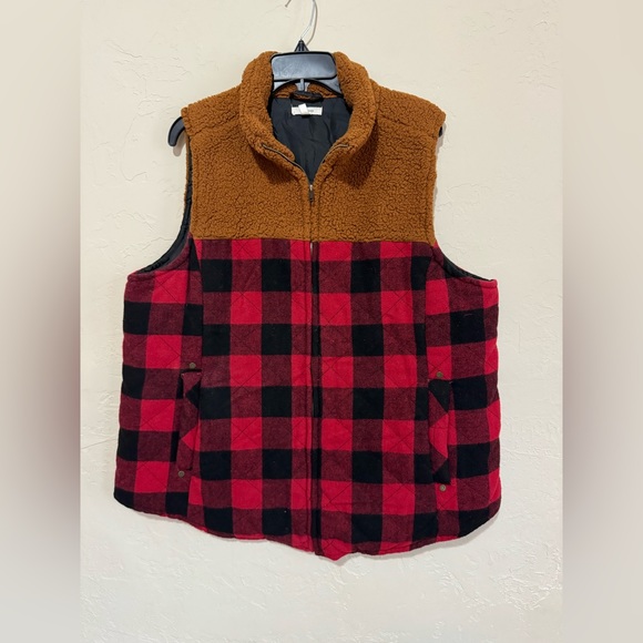 Maurices lumber jack print vest - Picture 1 of 3